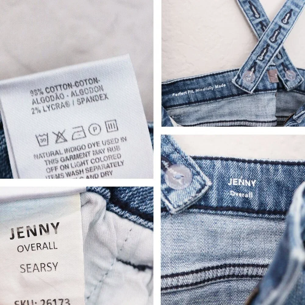 DL1961 Girl's 14 Jenny Overall Denim Skirt Searsy Adjustable Ruffle Straps Blue